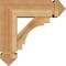 Ekena Millwork Merced Arts and Crafts Rough Sawn Bracket w/ Offset Brace, Western Red Cedar, 6"W x 16"D x 16"H BKT0604X16X16MRC03RWR - alternate 2